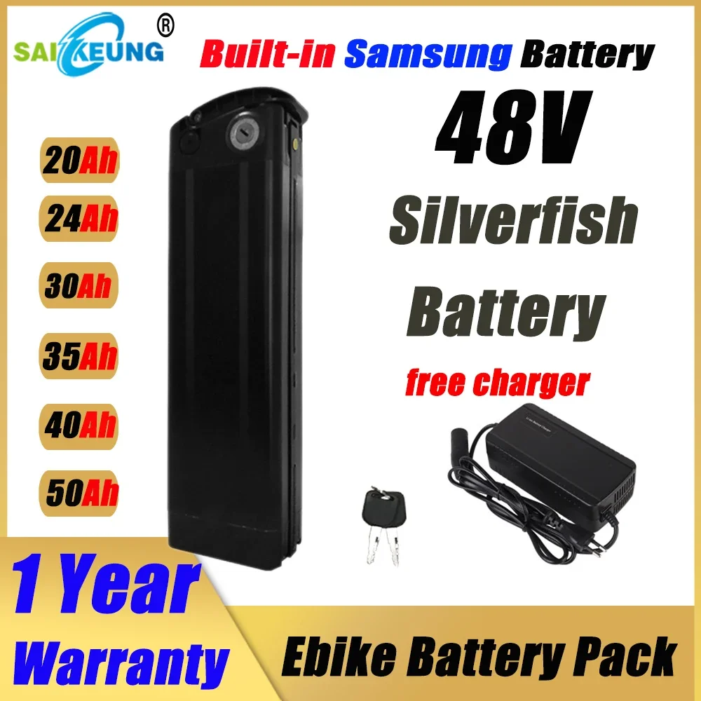 دراجة كهربائية SilverFish 48v  - مراجعة Ebike Battery 48V 20Ah Hailong وسعره
